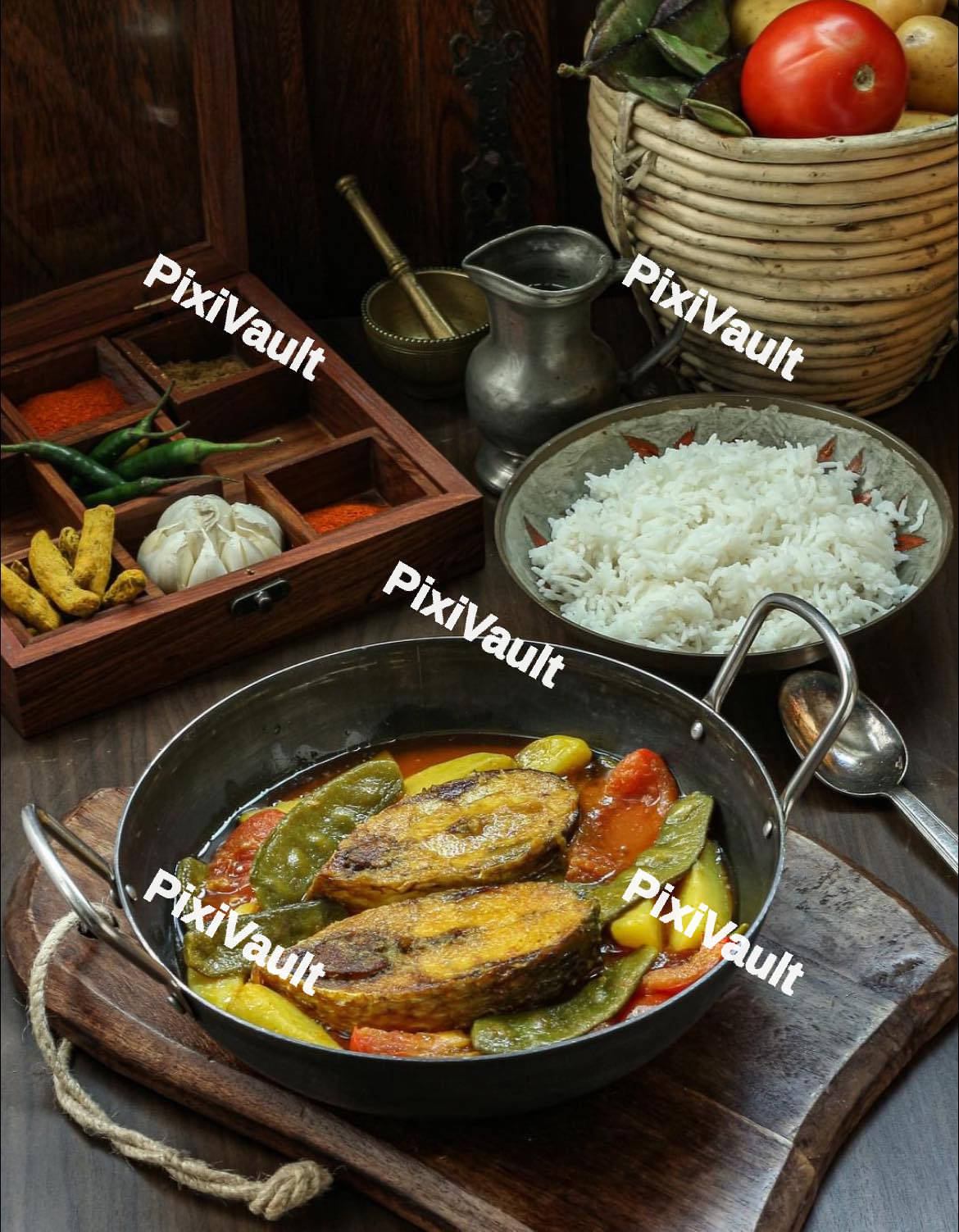 Kundrir Torkari with rice